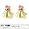 Pumpkin Grimace Ghost Stud Earrings Fun Funny Halloween Spider Web Earrings Ve1701-1705