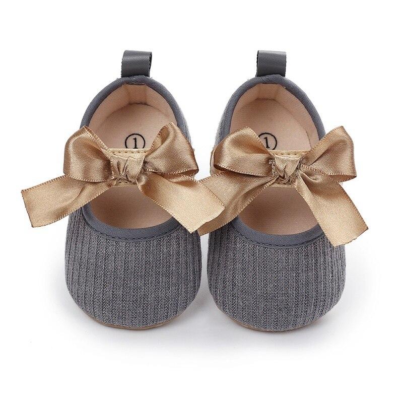 Fashion Baby Girl Bow First Walker Soft Soles Lovely Toddler Anti-Slip Princess Shoes