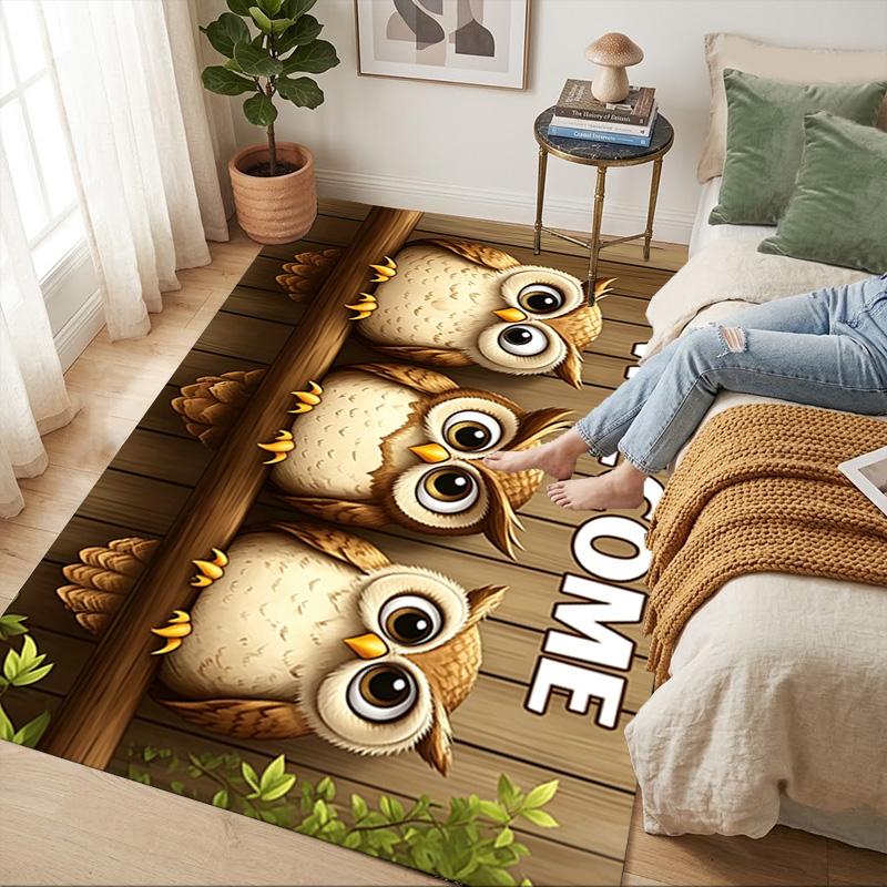 Owl Family Living Room Nonslip Area Rug Soft Carpet For Bedroom Game Playroom Sofa Office Home Decor Doormat Christmas Gift C926181