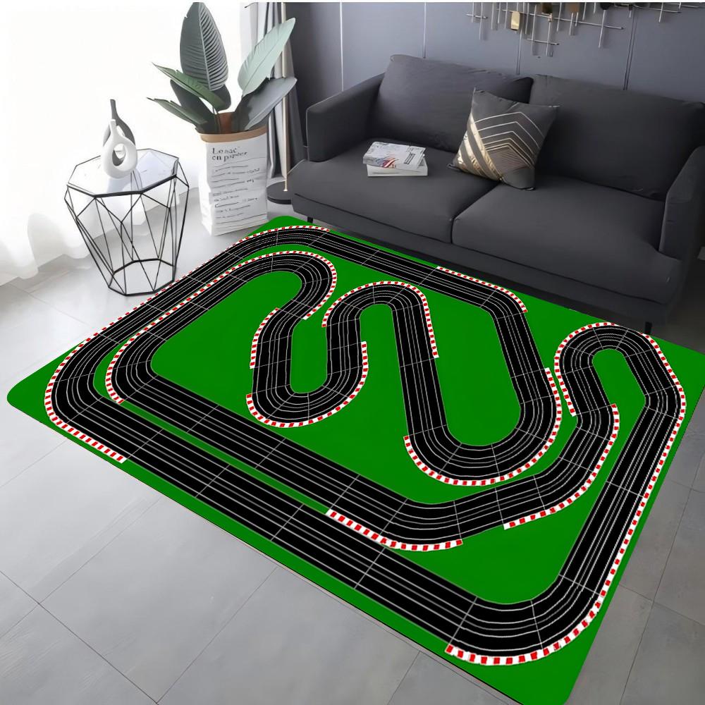 Interactive City Highway Road Rug Kids Car Toy Mat Non Slip Living Room Decor Sofa Rug Bedroom Educational Floor Carpet Playmat