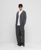 CHAMBROS Cargo Pocket Wide Double-Pleat Elastic Slacks [Gray]