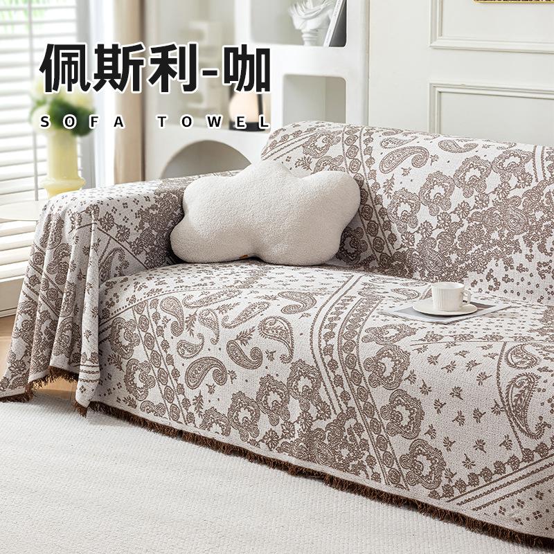 

Полотенце для дивана из имитации хлопка и льна, универсальная подушка для сиденья для всех сезонов, фиксированный нескользящий чехол-накидка на диван, новый чехол для дивана 180*130