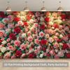 Romantic Rose Wall Tapestry, Dense and Vibrant Red and Pink Roses Arrangement, Lush Floral Wall Art