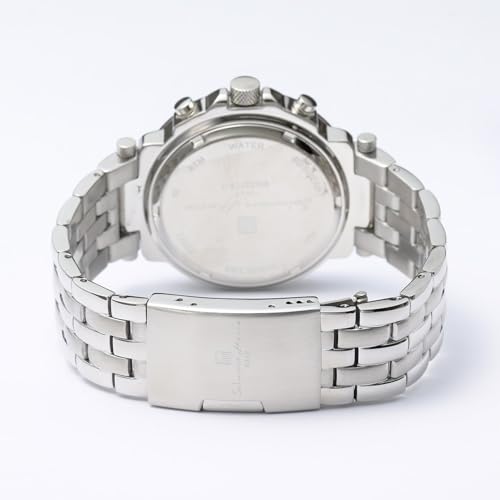 Salvatore Marra Stainless Steel Multi-Calendar Watch SM22108-SSWH Men's Silver