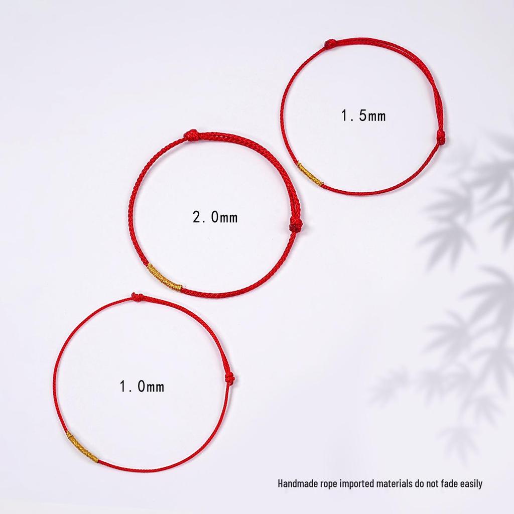 Unisex Red String Bracelet: Handmade Benmingnian Charm for Safety and Good Fortune