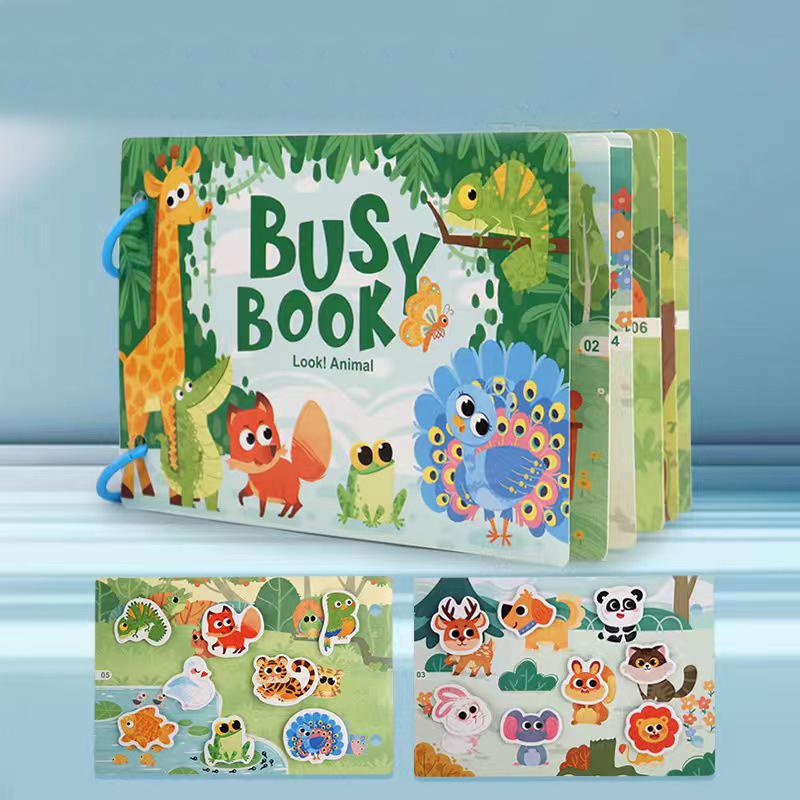 Montessori Children Busy Book My First Quiet Book Paste Early Learning Education Toys Children Matching Game For Kids 2 3 Years