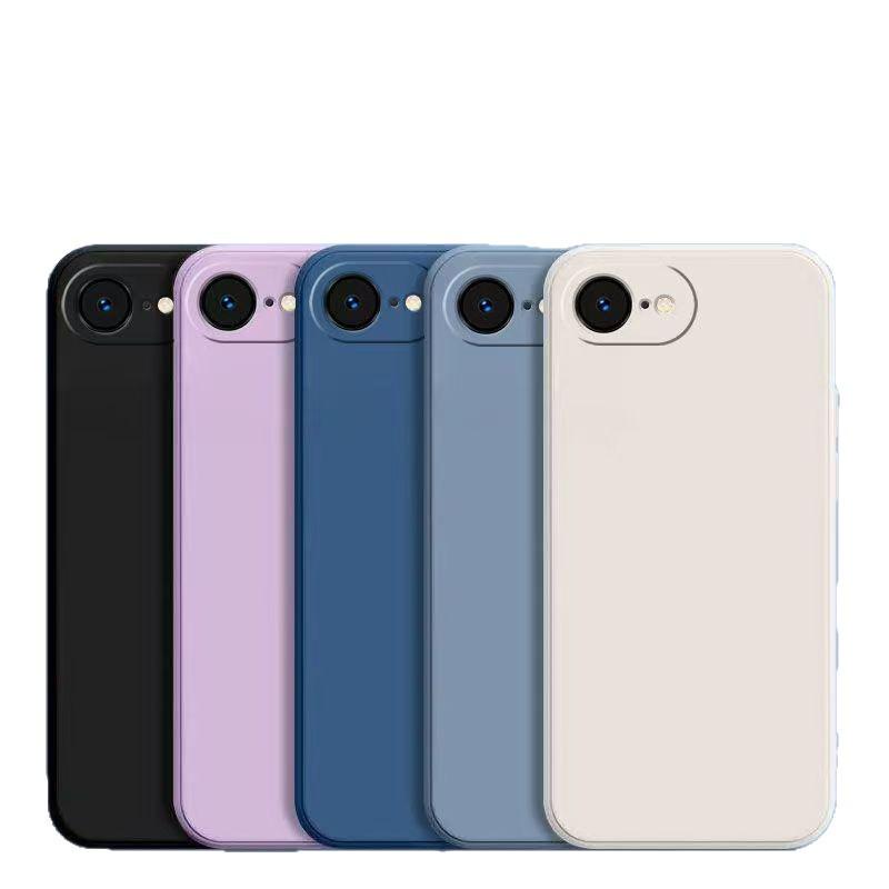 Apple iPhone 16e Case: Solid Color, Liquid Full-Cover Anti-Drop, Soft Shell, Straight Edge Design