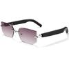 AI Smart Bluetooth Frameless Sunglasses with UV Protection and Photochromic Lenses, for Music and Calls