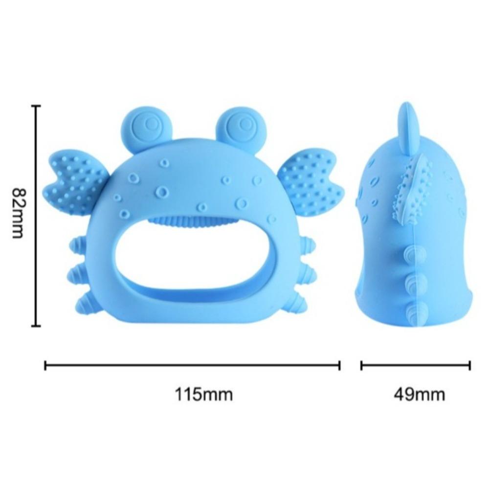 Cartoon Crab Baby Teether Toy Silicone Baby Pacifier New Infant Grinding Gum  for Newborn Infant