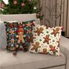 Christmas Cushion Cover Christmas Tree Elk Cushion Cover Polyester Printed Cushion Cover