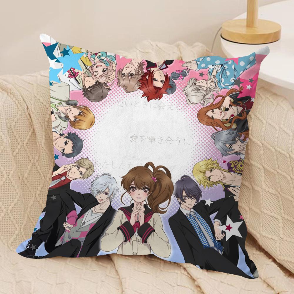 

BBrothers Conflict Anime Cushion Cover Silky Short Plush Invisible Zipper Dustproof Sofa Pillow Case for Home Decor 30x30 cm