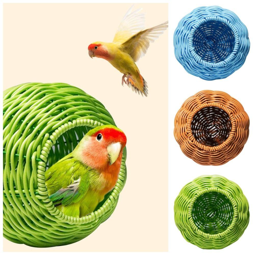 Hanging Imitation Woven Bird Nest Wear-resistant Bird Breeding Nest Plastic Squirrel Bed  Outdoor
