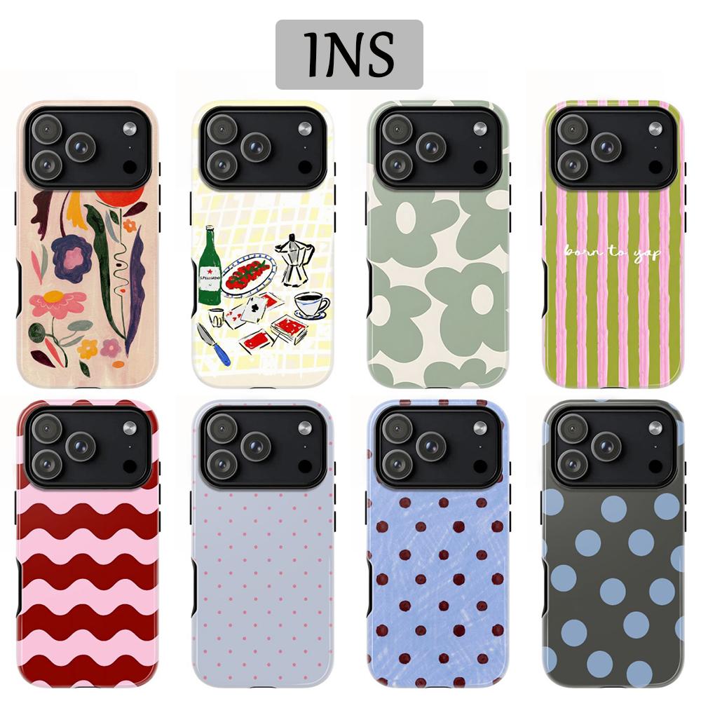Clmj Art Painting Phone Case for IPhone 17 17e 16e 16 15 14 13 12 11 X XS XR XSMAX 7 8 Air Pro Max Plus Double-layer Back Cover