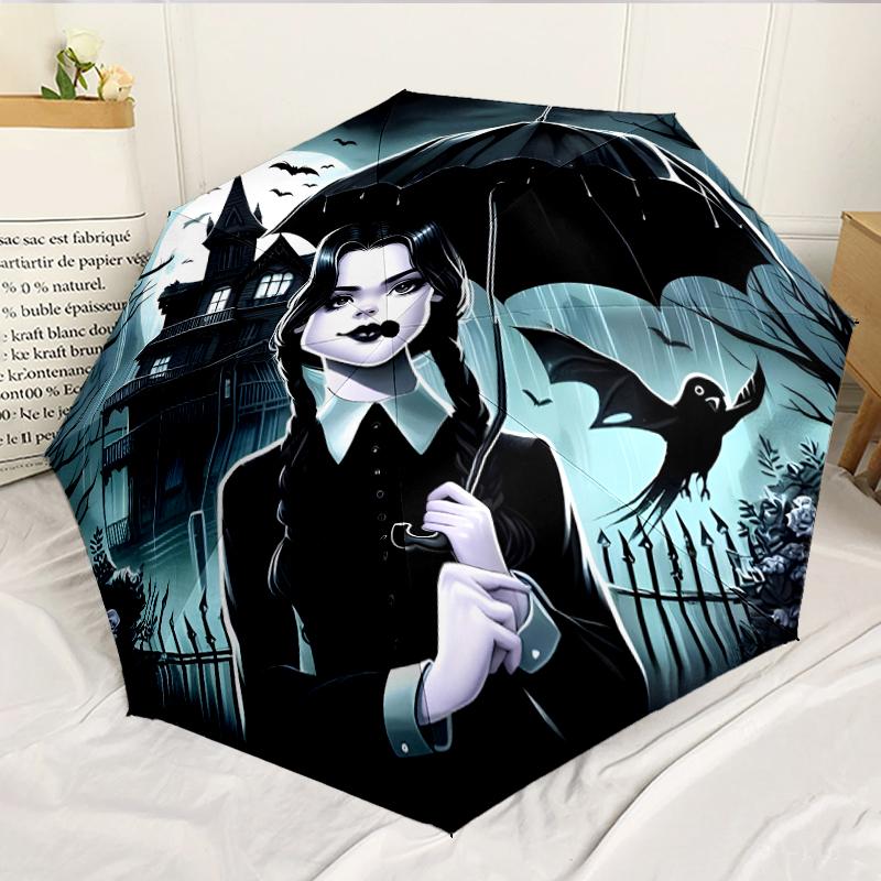 Gothic Fashion And Mystery 8-Frame for Travel, camping, Casual Lightweight Portable Umbrella, Essential for every family Holidays Birthday Gift