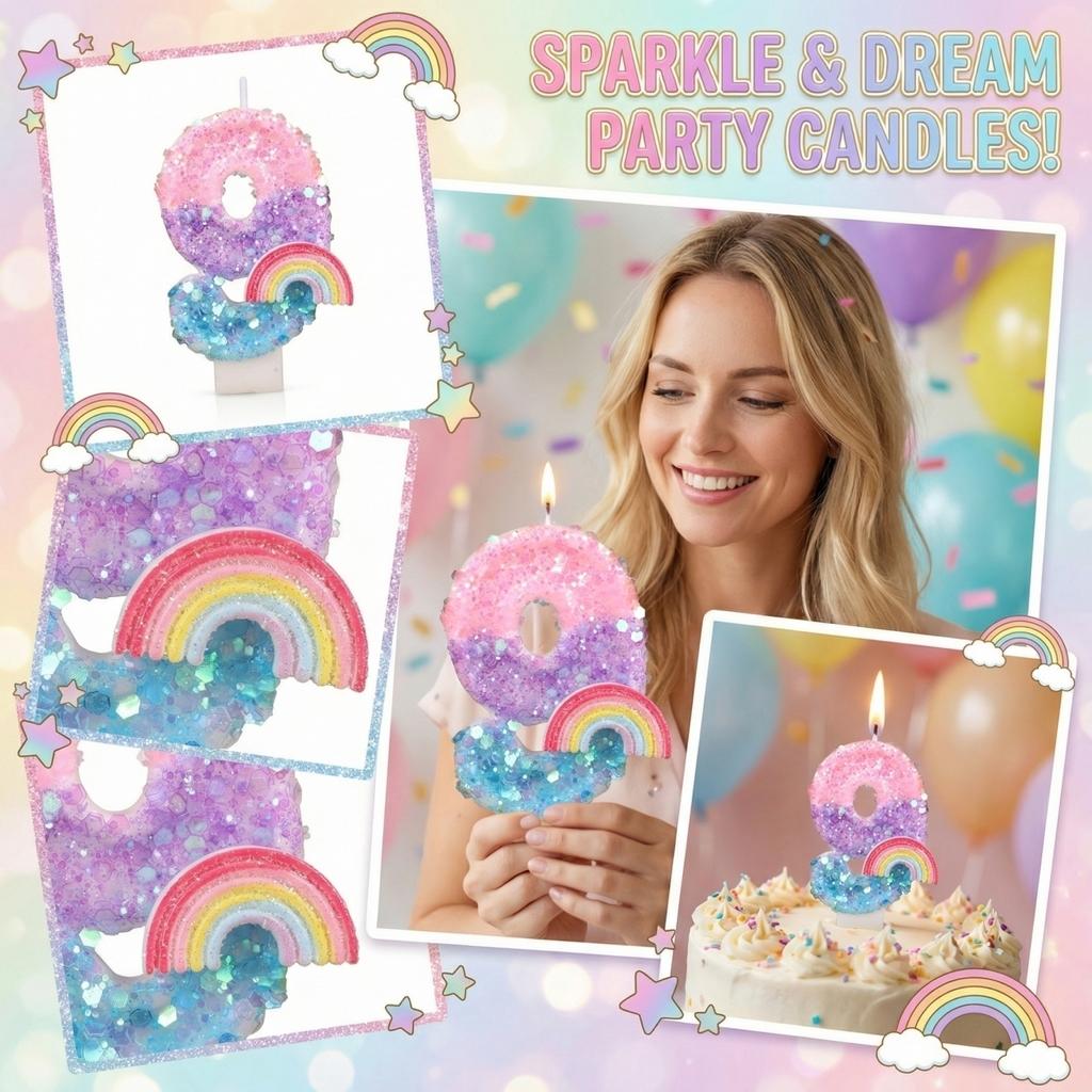 Fashion Cartoon Creative Birthday Candles Party Digital Candles