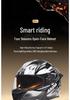 Unisex Full Face Motorcycle Helmet with LED Taillight, All-Season, Flip-Up, 3C/DOT Certified