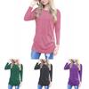 Stylish Long-sleeve Button Detail T-shirt For Women In Various Colors And Sizes