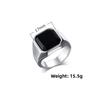 Stainless Steel Black Onyx Ring for Men Stylish Durable and Comfortable Jewelry Gift