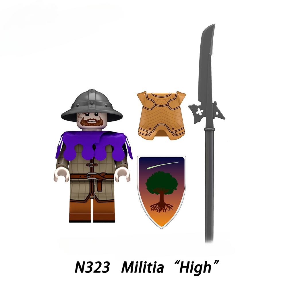 Medieval Series Militia Soldier Building Block Children's Toys