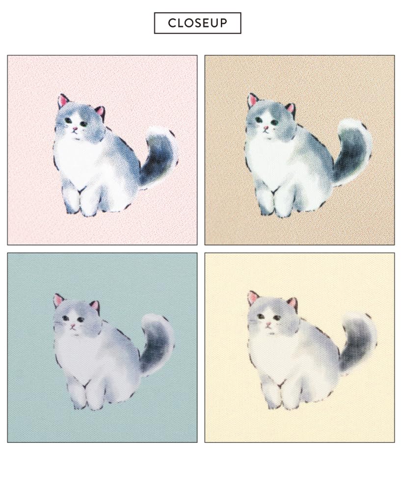 Because Long Umbrella, 58cm, UV Protection, Cats, Pink, B-133827