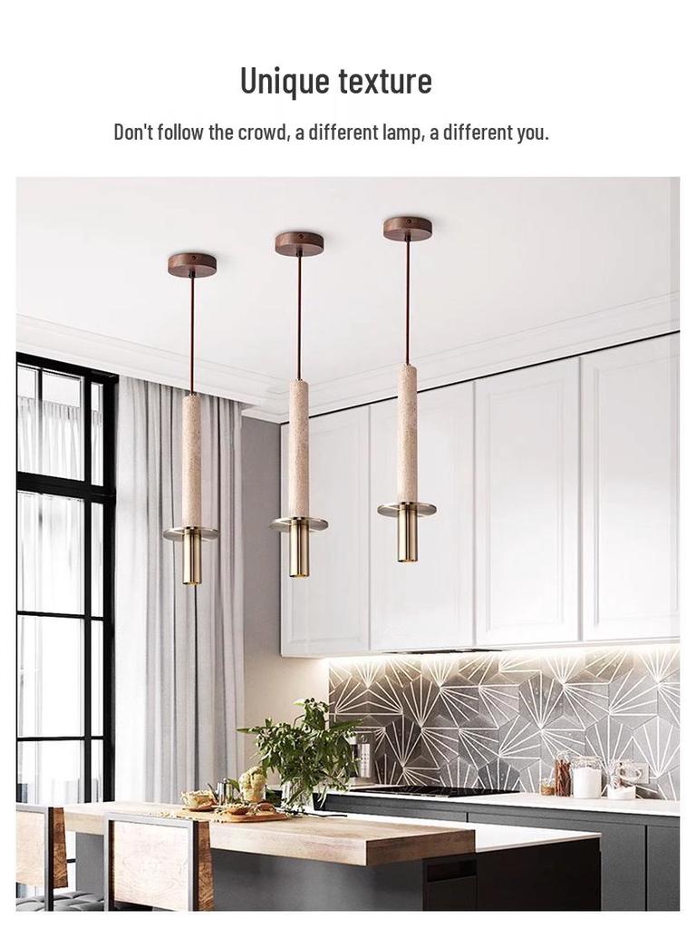 Nordic Minimalist Marble Pendant Light - Single-Head for Restaurants and Bedrooms