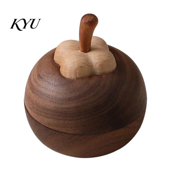 Spa Reception Scent Decor Mangosteen Passive Oil Diffuser, Wooden Essential Creative Aromatherapy Wood Diffuser Diffusers, No-Electric for Car