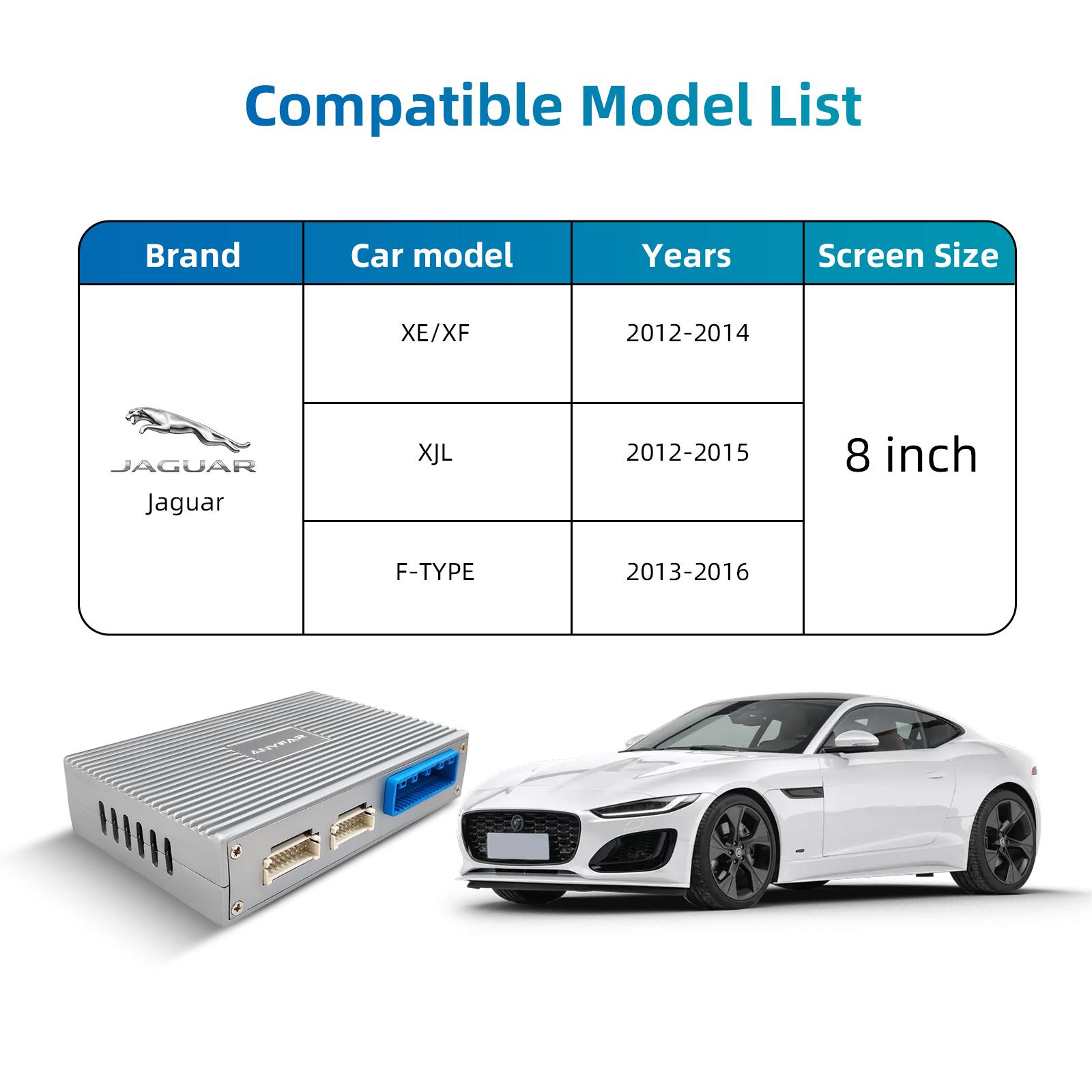 Wireless CarPlay Android Auto CarPlay Interface Screen Upgrade Retrofit Kit Decoder Box for Jaguar XE XF XJL F-TYPE 2012-2016 for Jaguar