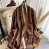 Winter imitation cashmere scarf women's autumn and winter long outer air conditioner shawl double-sided warm scarf