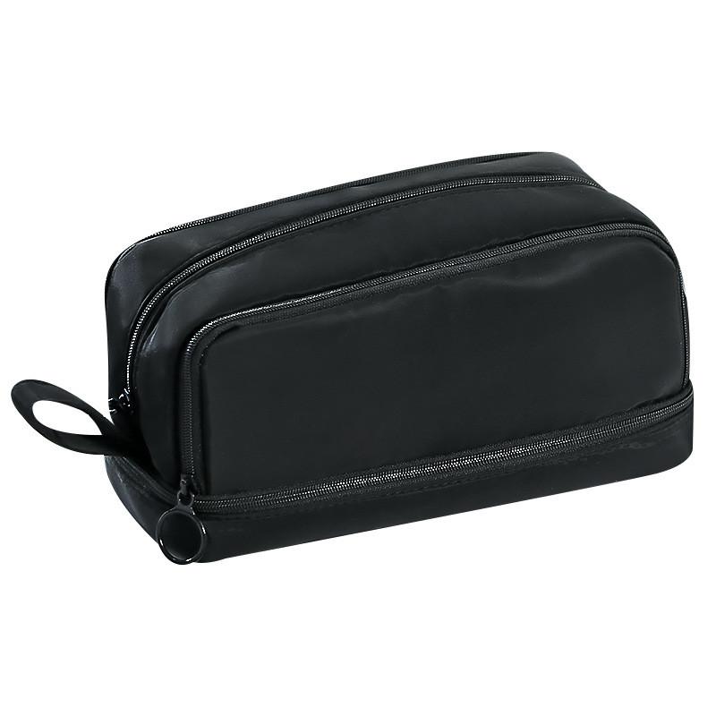 Minimalist Double Layer Fabric Pen Case With Large Capacity For Students And Office Use