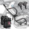 Crankcase Guard Set + Headlight L2 for BMW R 1200 GS 08-12 Black + K3