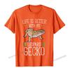 Life Is Better With My Leopard Gecko Shirt  Reptile Shirts Camisas Unisex Printed Top TShirts For Unisex Tees Summer Oversized