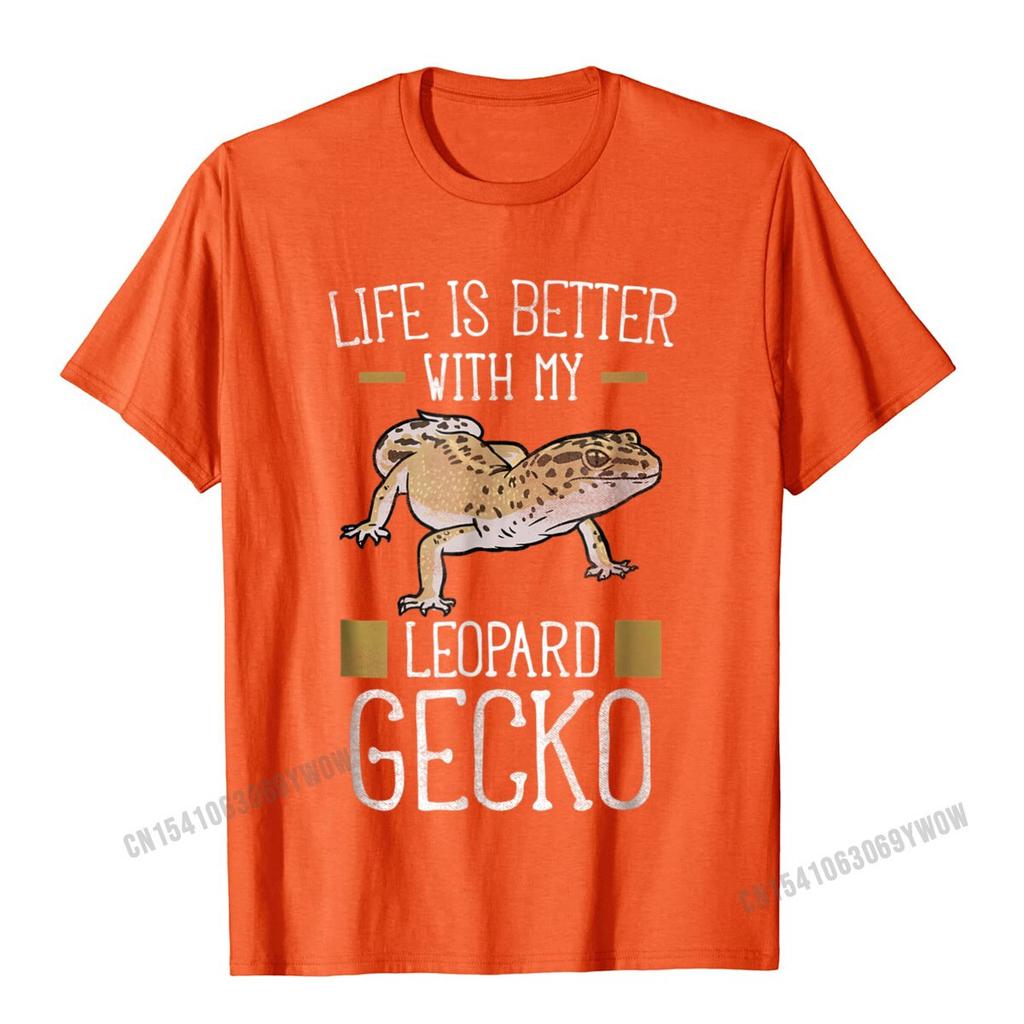 Life Is Better With My Leopard Gecko Shirt Reptile Shirts Camisas Unisex Printed Top TShirts For Unisex Tees Summer Oversized