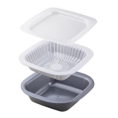 Kai KAI Matlåda Grund Sil Djup Matförvaring Avlopp Ångkokta Kokta Grönsaker Mikrovågsugn Matlagning Grå SELECT100 Tål Maskindisk