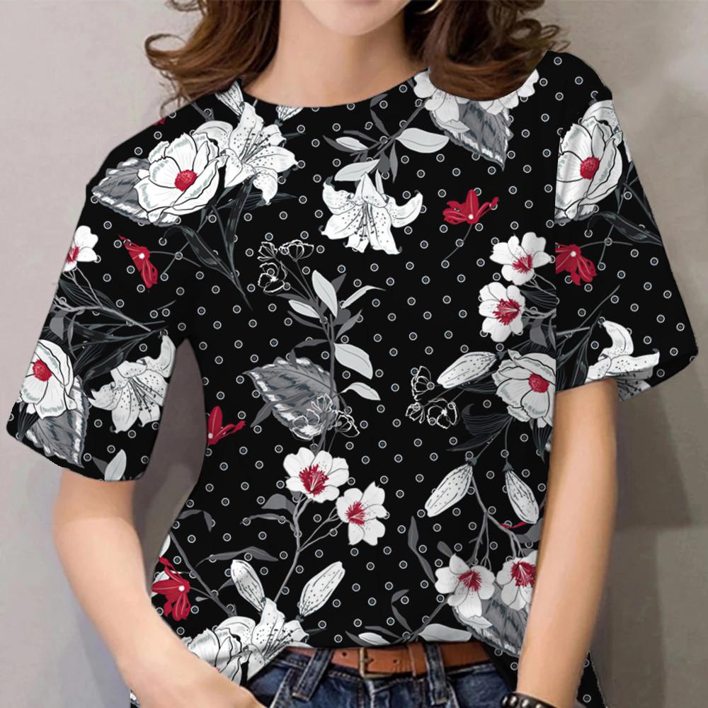 

Women Clothing Rainbow T-shirt Printed T-shirt Graffiti T-shirt Short-sleeve Casual Tee Shirts Oversize T Shirts for Women 2XL