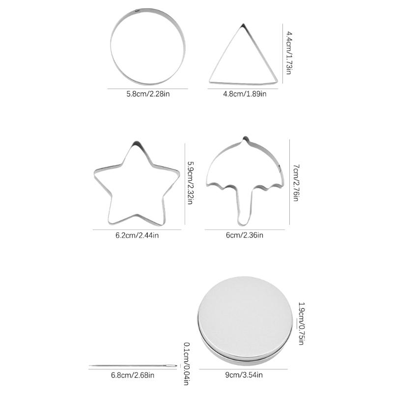 DIY Cookie Cutter Set Baking Tools Set Stainless Steel Biscuit Mold Set DIY Baking Supplies Perfect for Handmade Treats