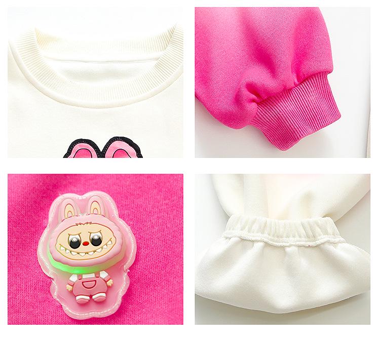 Girls' Gradient Sweatshirt Two-Piece Set - 2025 Spring & Autumn Fashionable Casual Outfit