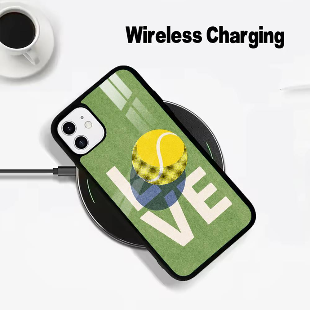 Popular Sport - Tennis Phone Case For IPhone17 16 15 14 13 12 11 Pro Max 16/15/14Plus Wireless Charger Cover Funda