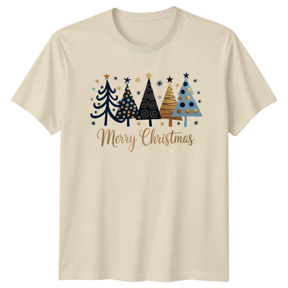 Merry Christmas Holiday Christmas Trees Unisexs Unisexs Graphic Tee