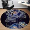 1pc Floral Design Office Round Area Rug, Indoor Mat Suitable For Office, Under Office Chairs Bedroom Living Room Home Decor, Room Deco
