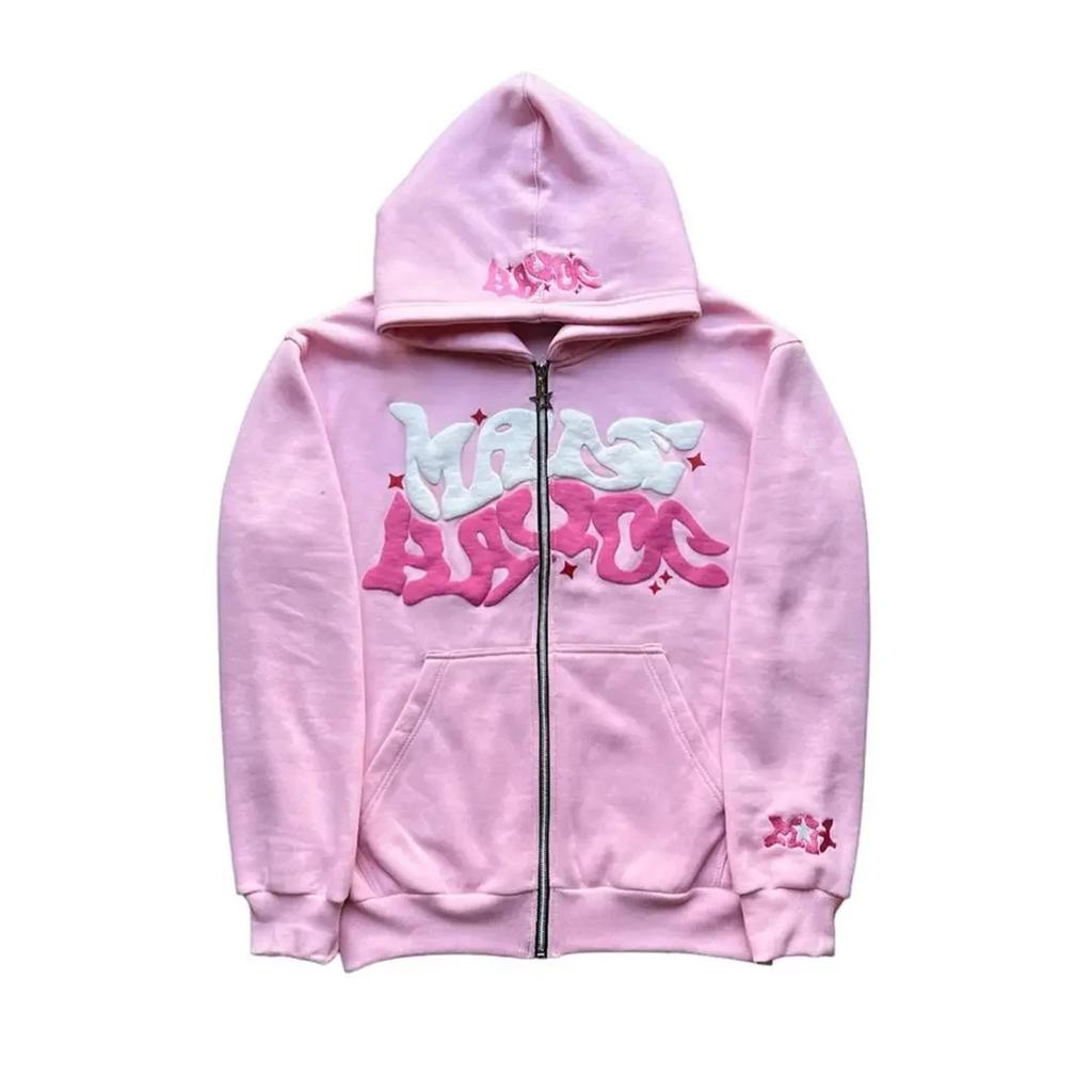 Hoodie Letter Printed Zip Up Hip Hop Hoodies Autumn Fashion Women and Men Harajuku Jackets Casual Street
