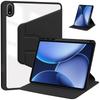 For Oneplus Pad 3 One Plus Pad 3 13.2 inch Case with Pencil Holder 360 Rotating PU Leather Acrylic Clear Hard Stand Cover