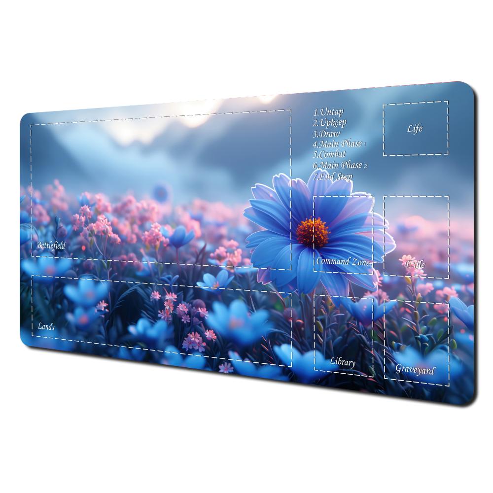 Stain Resistant NonSlip PTCG Game Mat Glowing Starry Sky Ancient Tree Design Card Playmat Smooth Gaming Mouse Pad