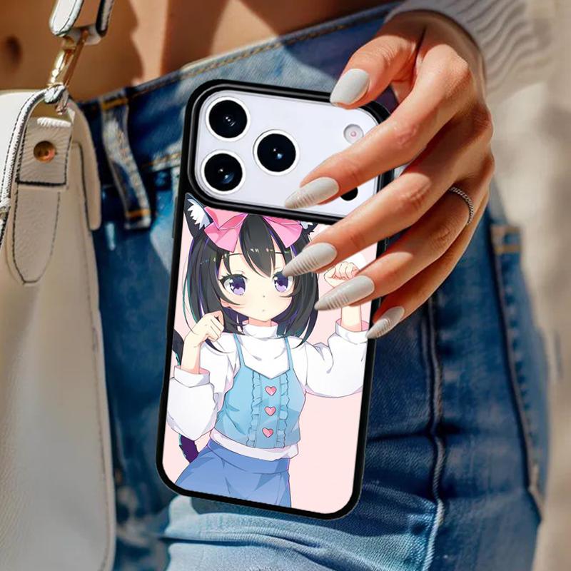 Anime Cat Girl Phone Case For iPhone 17 Air 14 15 13 12 Max Cover For Apple 14 15 16 16e 11 Pro Max Plus Coque