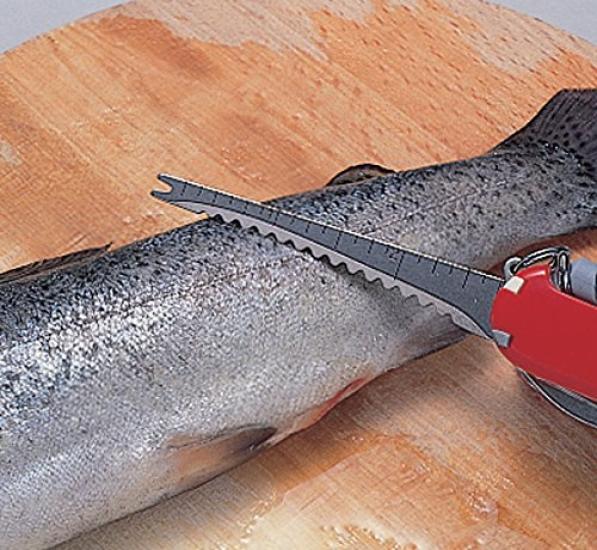 VICTORINOX Angler Canivete Suíço Faca Multifuncional Alicate de Pesca Camping com Removedor e Removedor de Escamas Ferramenta Multiuso Suíça com 19 Funções
