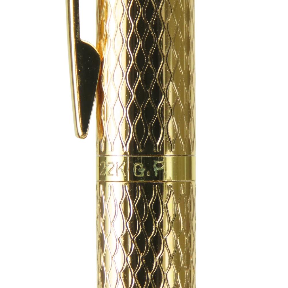 Used  Ballpoint pen GOLDEN CROWN Two-piece set metal gold mechanical pencil