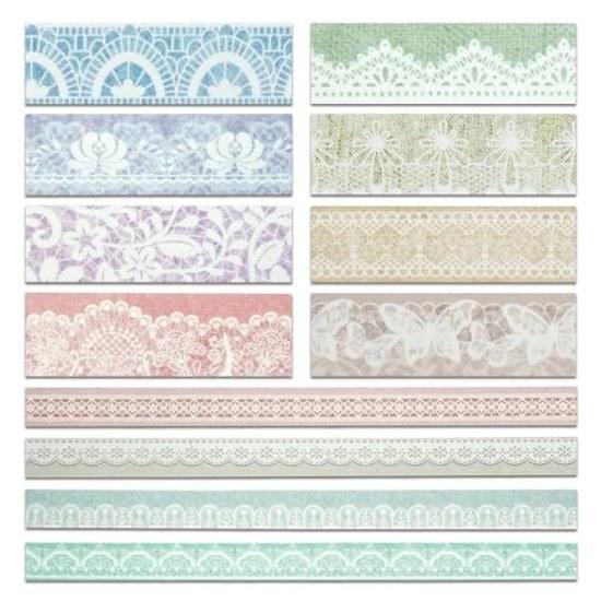 YUBBAEX Volume 12 Race Masking Tape Set Retro Print Washi ArtDIY CraftBullet Journal SuppliesPlannerScrapbookCard Gift Wrapping
