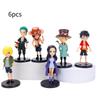 One Piece 6pcs Role Pvc Toy Model Desktop Decoration Children Christmas Gift