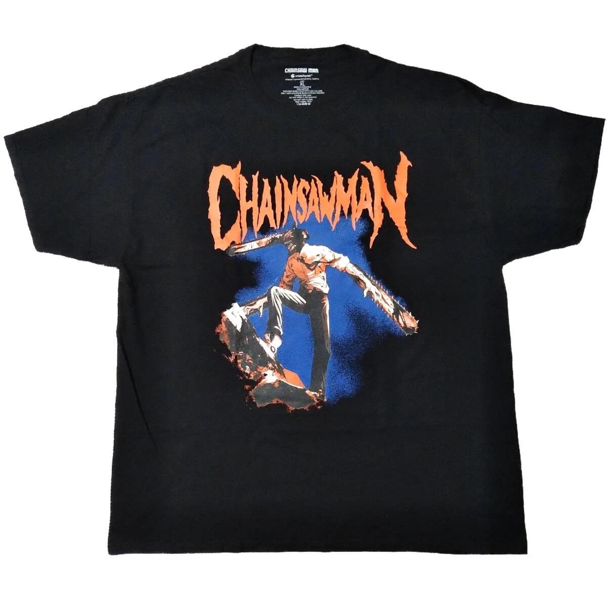 Chainsaw Man Denji Graphic T-Shirt XL Black Anime Tee Japan M