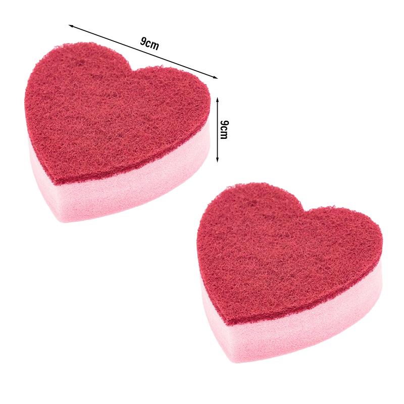 Heart Shape Kitchen Scrub Sponges Non-Scratch Scrub Dish Sponges for Cleaning Effortlessly Clean Your Stovetop Kitchen Supplies
