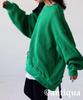 antiqua Side Rib Pullover Long Free Size Green Women's Sweatshirt, Sleeve, NA-00439, 30,